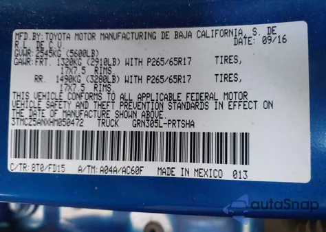 2017 Toyota Tacoma Trd Sport из США, поврежденный, VIN 3TMCZ5ANXHM050472